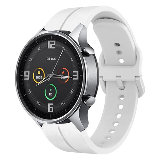 For Xiaomi MI Watch Color 22mm Loop Silicone Watch Band(White)