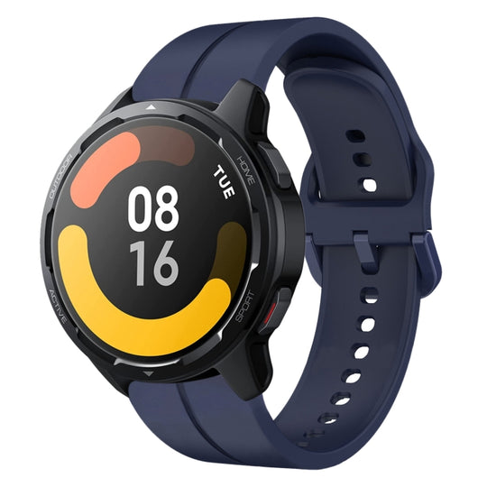 For Xiaomi MI Watch S1 Active 22mm Loop Silicone Watch Band(Navy Blue)
