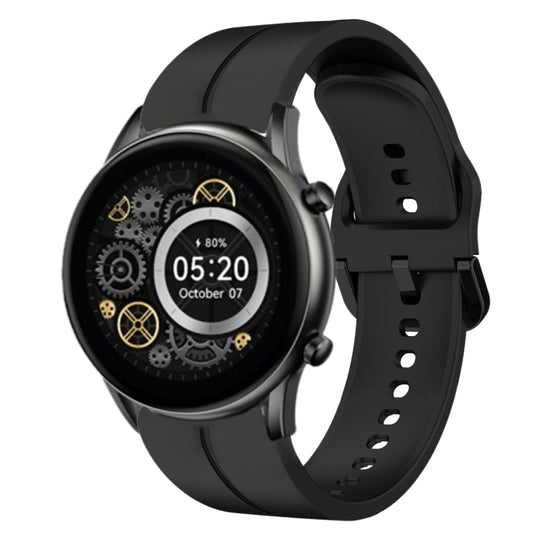 For Xiaomi Haylou RT2 LS10 22mm Loop Silicone Watch Band(Black)