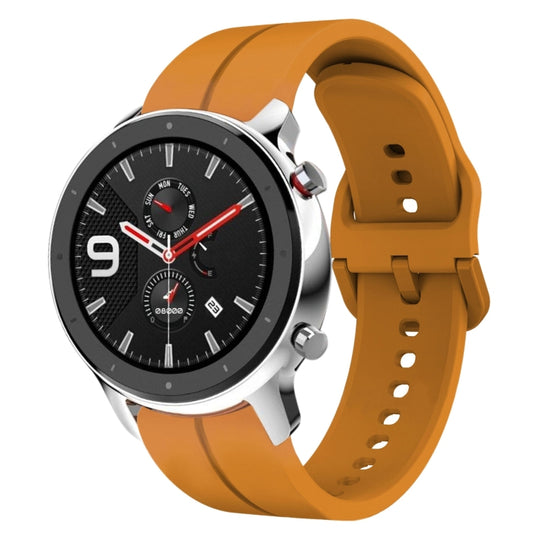 For Amazfit GTR 4 Pro 22mm  Loop Silicone Watch Band(Amber Yellow)