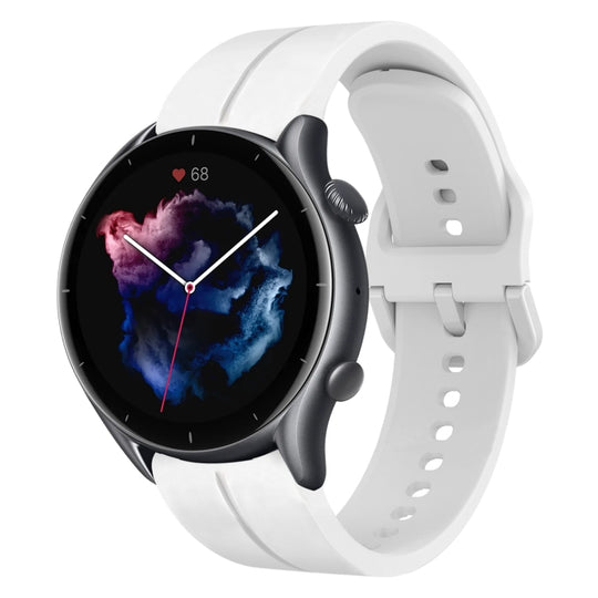 For Amazfit GTR 3 22mm  Loop Silicone Watch Band(White)