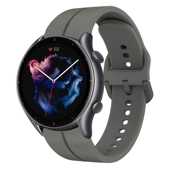 For Amazfit GTR 3 22mm  Loop Silicone Watch Band(Dark Grey)