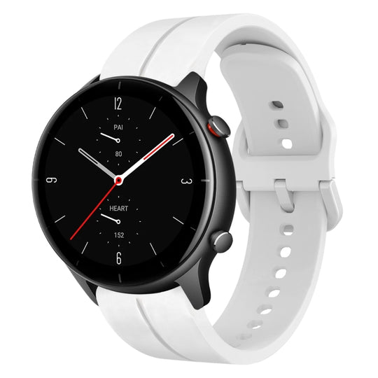 For Amazfit GTR 2e 22mm  Loop Silicone Watch Band(White)