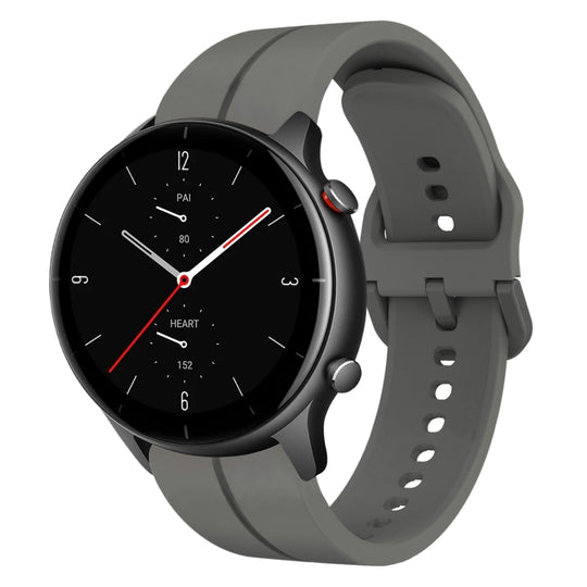 For Amazfit GTR 2e 22mm  Loop Silicone Watch Band(Dark Grey)