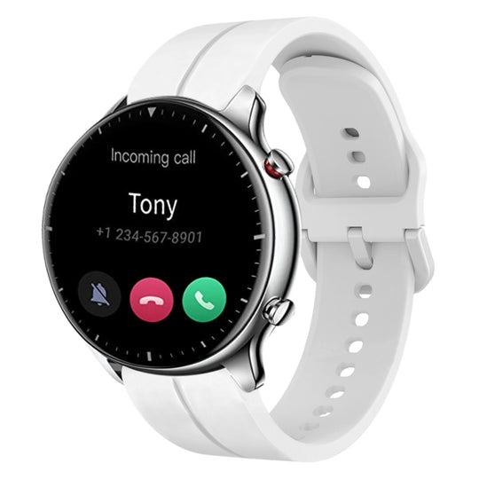 For Amazfit GTR 2 22mm  Loop Silicone Watch Band(White)