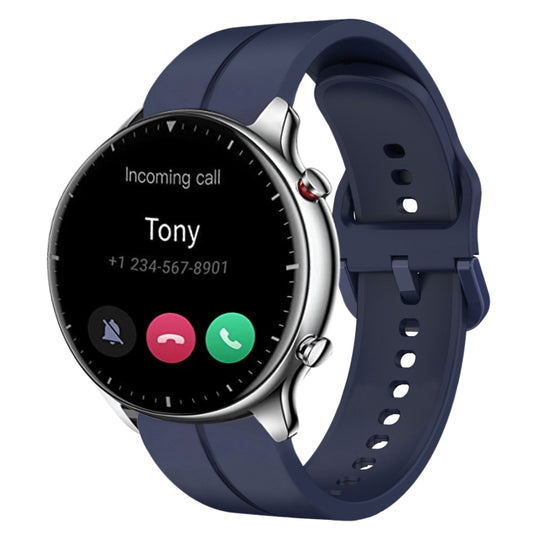 For Amazfit GTR 2 22mm  Loop Silicone Watch Band(Navy Blue)