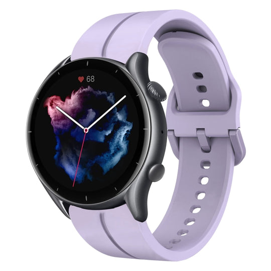 For Amazfit 3 22mm  Loop Silicone Watch Band(Purple)