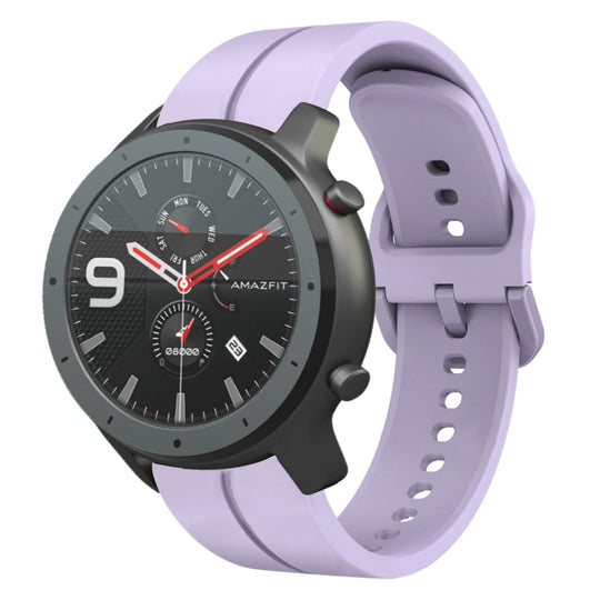 For Amazfit GTR 47mm 22mm  Loop Silicone Watch Band(Purple)