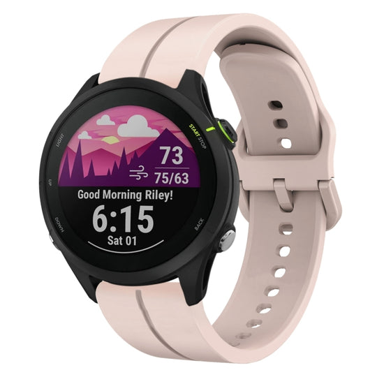 For Garmin Forerunner255 22mm Loop Silicone Watch Band(Pink)