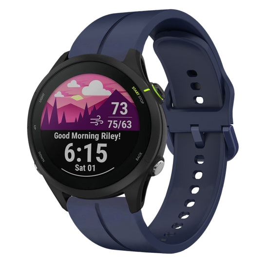 For Garmin Forerunner 255 Music 22mm Loop Silicone Watch Band(Navy Blue)