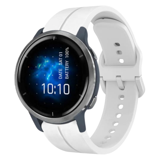 For Garmin Venu 2 22mm Loop Silicone Watch Band(White)