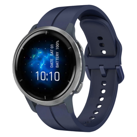 For Garmin Venu 2 22mm Loop Silicone Watch Band(Navy Blue)