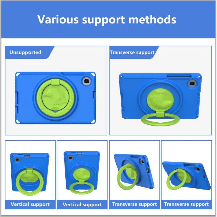 For Samsung Galaxy Tab A7 Lite T220/T225 2020 EVA Hybrid PC Shockproof Tablet Case with Frame(Blue) - Tab A7 Lite T220 / T225 by buy2fix | Online Shopping UK | buy2fix