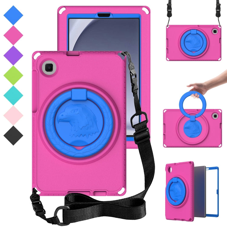 For Samsung Galaxy Tab A9 8.7 X110/X115 EVA Hybrid PC Shockproof Tablet Case with Frame(Rose Red) - Galaxy Tab A9 by buy2fix | Online Shopping UK | buy2fix
