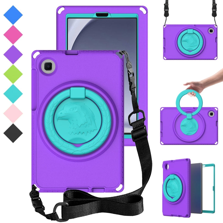 For Samsung Galaxy Tab A9 8.7 X110/X115 EVA Hybrid PC Shockproof Tablet Case with Frame(Purple) - Galaxy Tab A9 by buy2fix | Online Shopping UK | buy2fix