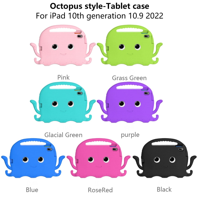 For iPad 2025 / 2022 Octopus Style EVA + PC Tablet Case with Strap(Rose Red) - iPad 2025 / 2022 Cases by buy2fix | Online Shopping UK | buy2fix