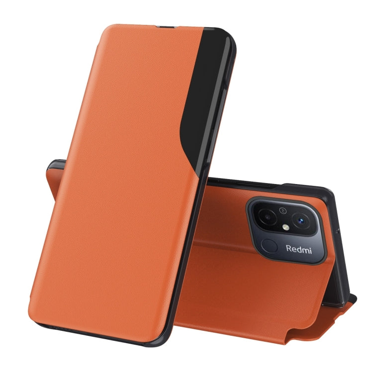 For Xiaomi Redmi 12C Attraction Flip Holder Leather Phone Case(Orange) - Xiaomi Cases by buy2fix | Online Shopping UK | buy2fix