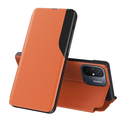 For Xiaomi Redmi 12C Attraction Flip Holder Leather Phone Case(Orange) - Xiaomi Cases by buy2fix | Online Shopping UK | buy2fix