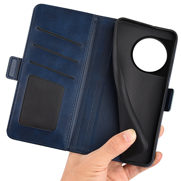 For OnePlus 11 Dual-side Magnetic Buckle Leather Phone Case(Dark Blue) - OnePlus Cases by buy2fix | Online Shopping UK | buy2fix