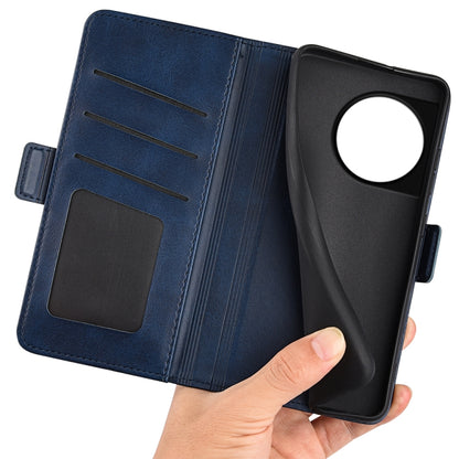 For OnePlus 11 Dual-side Magnetic Buckle Leather Phone Case(Dark Blue) - OnePlus Cases by buy2fix | Online Shopping UK | buy2fix