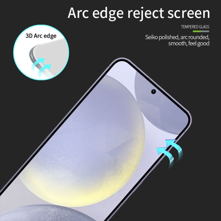For Samsung Galaxy S25+ 5G MOFI 9H 3D Explosion-proof Curved Screen Tempered Glass Film(Black) - Galaxy S25+ 5G Tempered Glass by MOFI | Online Shopping UK | buy2fix