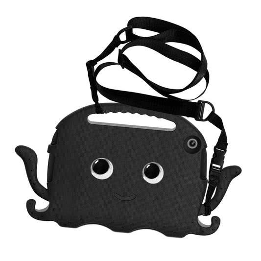 For Lenovo Tab M10 3rd Gen 10.1 TB-328 Octopus Style EVA Hybrid PC Shockproof Tablet Case with Strap(Black) - Lenovo by buy2fix | Online Shopping UK | buy2fix