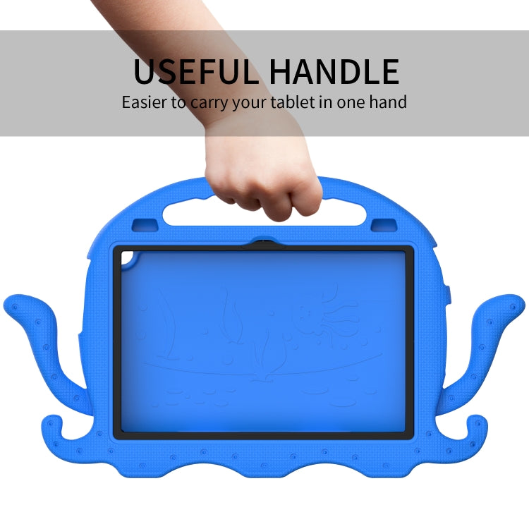 For Lenovo Tab M10 3rd Gen 10.1 TB-328 Octopus Style EVA Hybrid PC Shockproof Tablet Case with Strap(Blue) - Lenovo by buy2fix | Online Shopping UK | buy2fix
