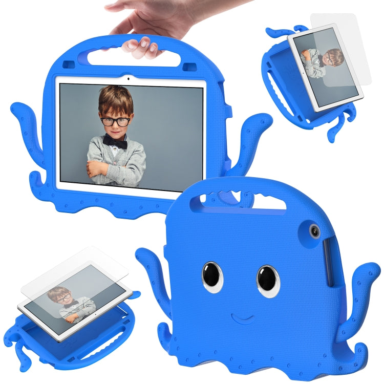 For Lenovo Tab M10 3rd Gen 10.1 TB-328 Octopus Style EVA Hybrid PC Shockproof Tablet Case with Strap(Blue) - Lenovo by buy2fix | Online Shopping UK | buy2fix