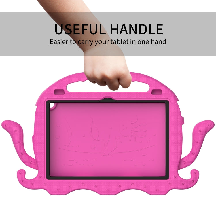 For Lenovo Tab M10 3rd Gen 10.1 TB-328 Octopus Style EVA Hybrid PC Shockproof Tablet Case with Strap(Rose Red) - Lenovo by buy2fix | Online Shopping UK | buy2fix