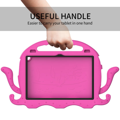 For Lenovo Tab M10 3rd Gen 10.1 TB-328 Octopus Style EVA Hybrid PC Shockproof Tablet Case with Strap(Rose Red) - Lenovo by buy2fix | Online Shopping UK | buy2fix