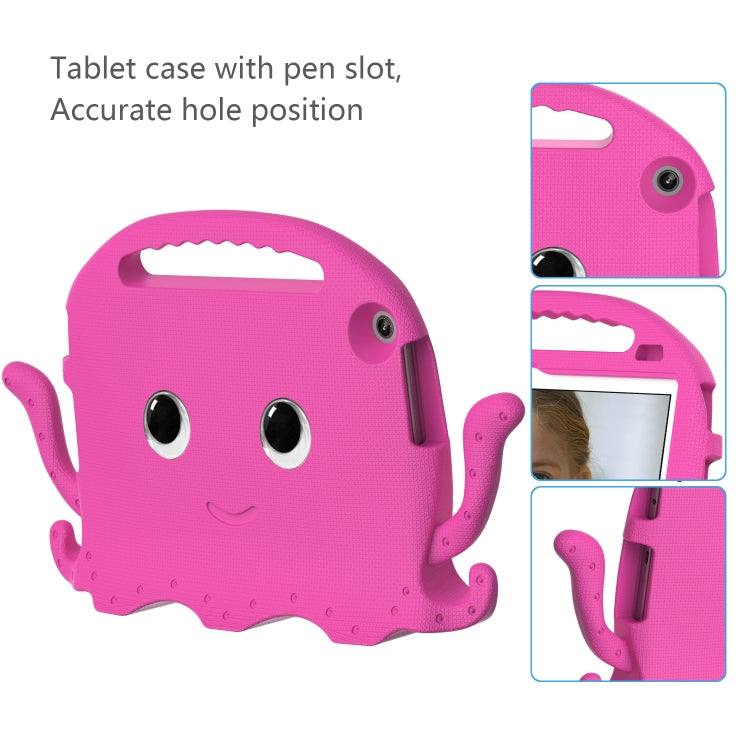For Lenovo Tab M10 3rd Gen 10.1 TB-328 Octopus Style EVA Hybrid PC Shockproof Tablet Case with Strap(Rose Red) - Lenovo by buy2fix | Online Shopping UK | buy2fix