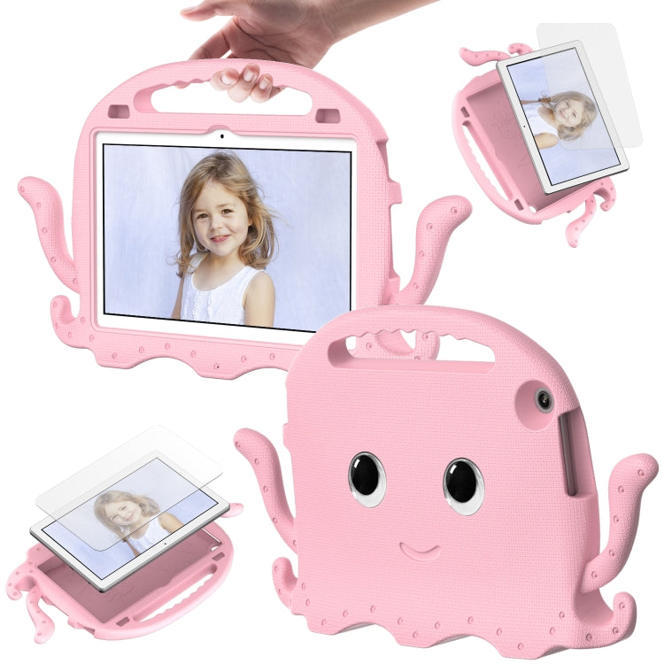 For Lenovo Tab M10 3rd Gen 10.1 TB-328 Octopus Style EVA Hybrid PC Shockproof Tablet Case with Strap(Pink) - Lenovo by buy2fix | Online Shopping UK | buy2fix
