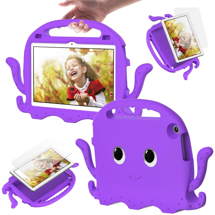 For Lenovo Tab M10 3rd Gen 10.1 TB-328 Octopus Style EVA Hybrid PC Shockproof Tablet Case with Strap(Purple) - Lenovo by buy2fix | Online Shopping UK | buy2fix