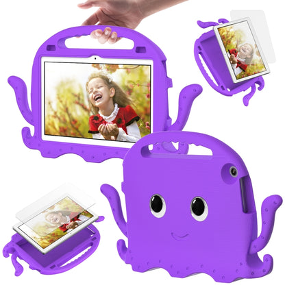 For Lenovo Tab M10 3rd Gen 10.1 TB-328 Octopus Style EVA Hybrid PC Shockproof Tablet Case with Strap(Purple) - Lenovo by buy2fix | Online Shopping UK | buy2fix