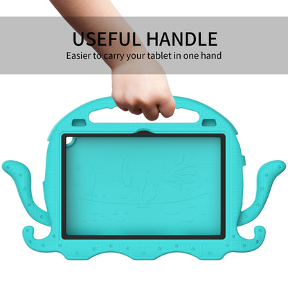 For Lenovo Tab M10 3rd Gen 10.1 TB-328 Octopus Style EVA Hybrid PC Shockproof Tablet Case with Strap(Glacial Green) - Lenovo by buy2fix | Online Shopping UK | buy2fix