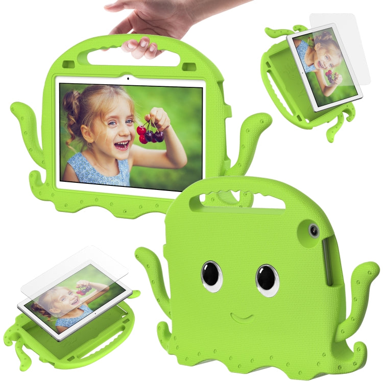 For Lenovo Tab M10 3rd Gen 10.1 TB-328 Octopus Style EVA Hybrid PC Shockproof Tablet Case with Strap(Grass Green) - Lenovo by buy2fix | Online Shopping UK | buy2fix
