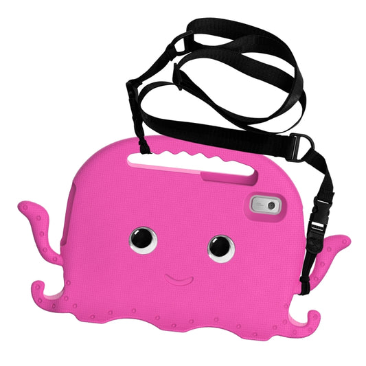 For Lenovo Tab M9 2023 Octopus Style EVA Hybrid PC Shockproof Tablet Case with Strap(Rose Red) - Lenovo by buy2fix | Online Shopping UK | buy2fix