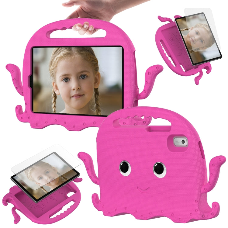 For Lenovo Tab M9 2023 Octopus Style EVA Hybrid PC Shockproof Tablet Case with Strap(Rose Red) - Lenovo by buy2fix | Online Shopping UK | buy2fix