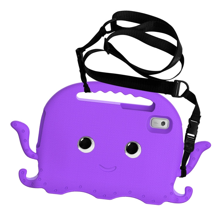 For Lenovo Tab M9 2023 Octopus Style EVA Hybrid PC Shockproof Tablet Case with Strap(Purple) - Lenovo by buy2fix | Online Shopping UK | buy2fix