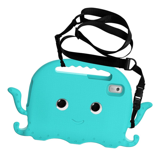 For Lenovo Tab M9 2023 Octopus Style EVA Hybrid PC Shockproof Tablet Case with Strap(Glacial Green) - Lenovo by buy2fix | Online Shopping UK | buy2fix