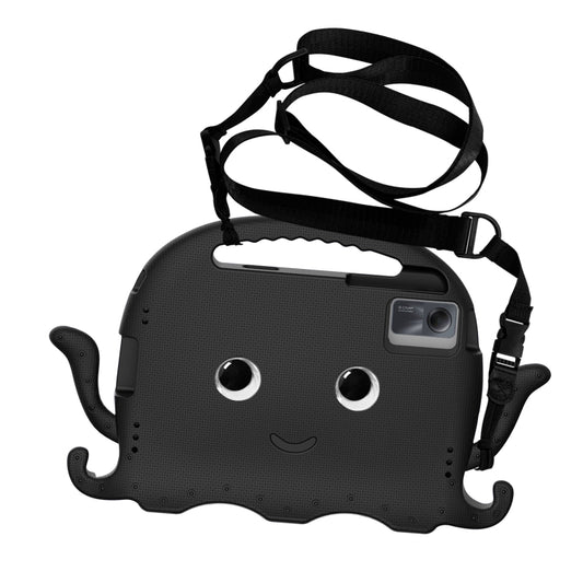 For Lenovo Tab M11 /Xiaoxin Pad 11 2024 Octopus Style EVA Hybrid PC Shockproof Tablet Case with Strap(Black) - Lenovo by buy2fix | Online Shopping UK | buy2fix