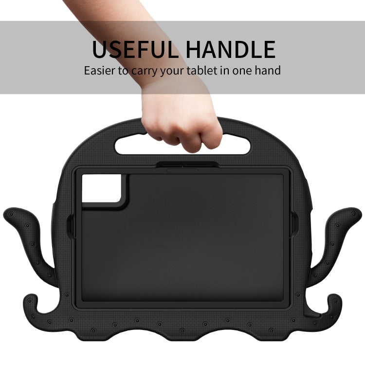 For Lenovo Tab M11 /Xiaoxin Pad 11 2024 Octopus Style EVA Hybrid PC Shockproof Tablet Case with Strap(Black) - Lenovo by buy2fix | Online Shopping UK | buy2fix
