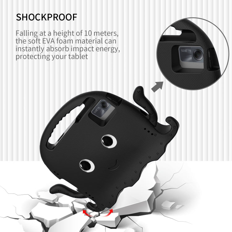 For Lenovo Tab M11 /Xiaoxin Pad 11 2024 Octopus Style EVA Hybrid PC Shockproof Tablet Case with Strap(Black) - Lenovo by buy2fix | Online Shopping UK | buy2fix