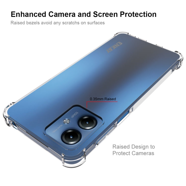 For Motorola Moto G14 4G ENKAY Hat-Prince Transparent TPU Shockproof Phone Case - Motorola Cases by ENKAY | Online Shopping UK | buy2fix