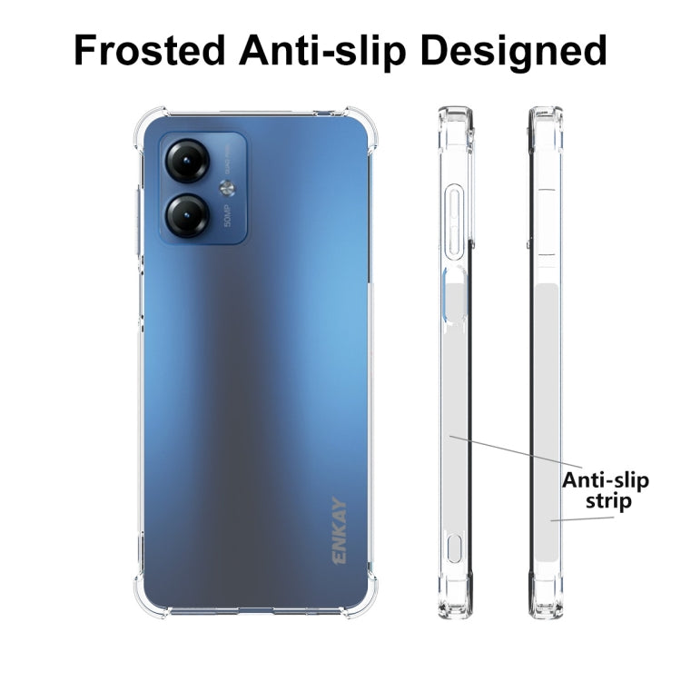 For Motorola Moto G14 4G ENKAY Hat-Prince Transparent TPU Shockproof Phone Case - Motorola Cases by ENKAY | Online Shopping UK | buy2fix