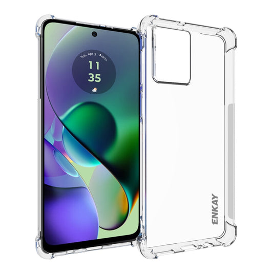 For Motorola Moto G54 5G ENKAY Hat-Prince Transparent TPU Shockproof Phone Case - Motorola Cases by ENKAY | Online Shopping UK | buy2fix