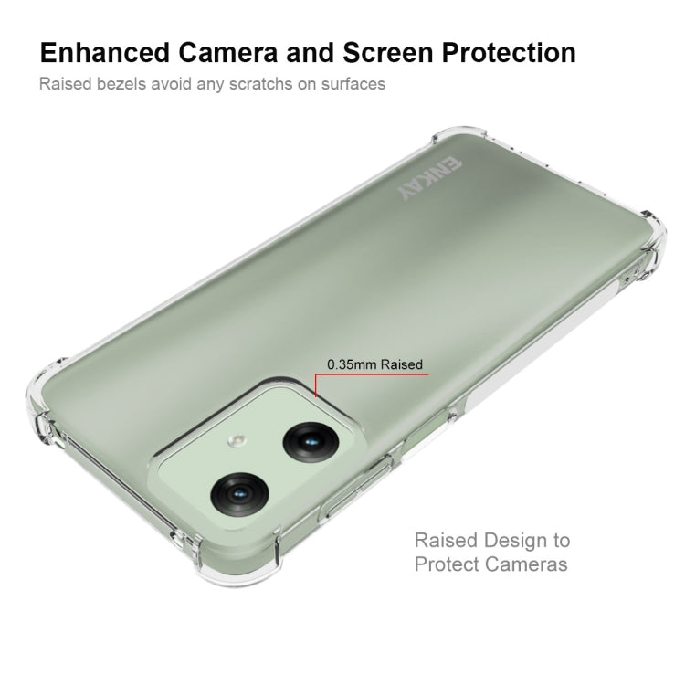 For Motorola Moto G Play 4G 2024 ENKAY Hat-Prince Transparent TPU Shockproof Phone Case - Motorola Cases by ENKAY | Online Shopping UK | buy2fix