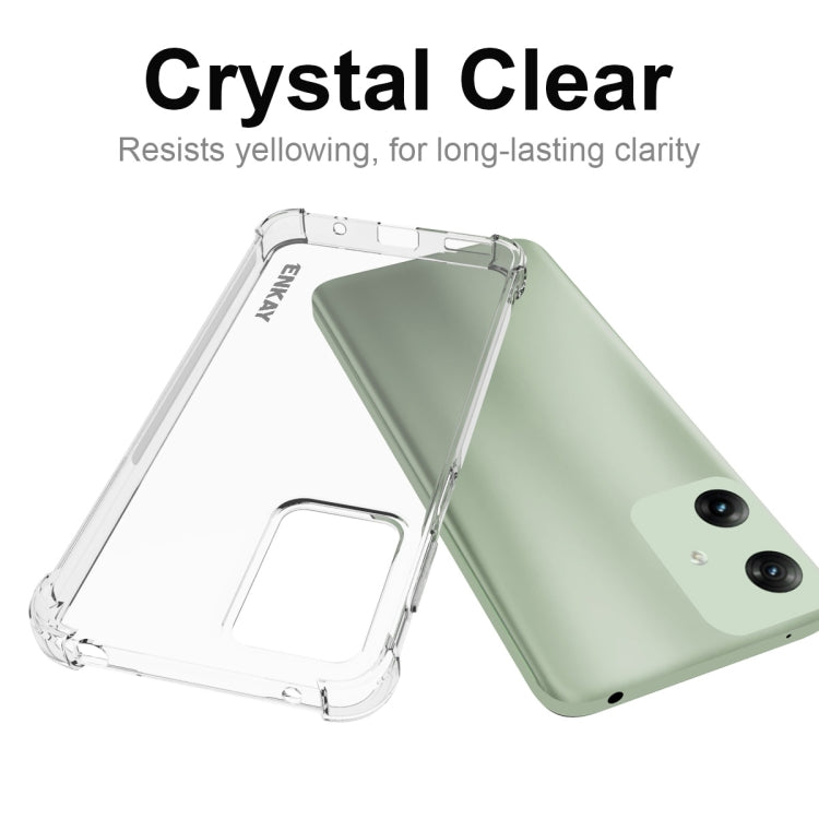 For Motorola Moto G Play 4G 2024 ENKAY Hat-Prince Transparent TPU Shockproof Phone Case - Motorola Cases by ENKAY | Online Shopping UK | buy2fix