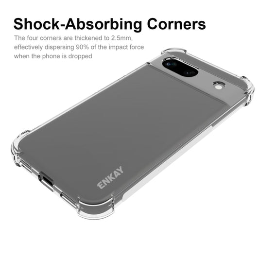 For Google Pixel 8a ENKAY Hat-Prince Transparent TPU Shockproof Phone Case - Google Cases by ENKAY | Online Shopping UK | buy2fix