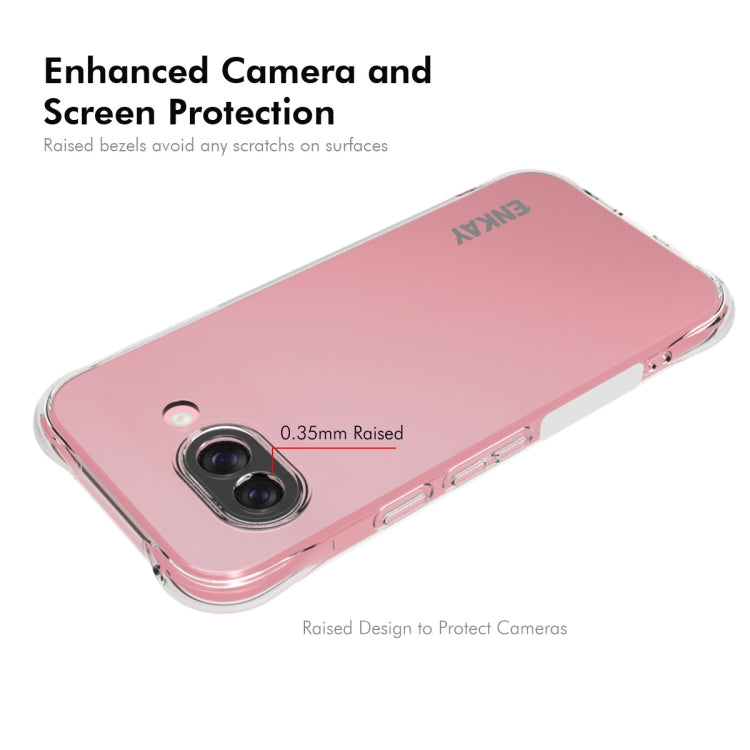 For Google Pixel 9a ENKAY Hat-Prince Transparent TPU Shockproof Phone Case by ENKAY